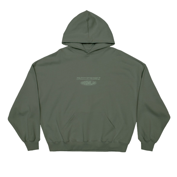 Dissimilar Hoodie Valentine Day Military Green